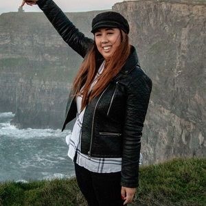 asos black leather moto  jacket